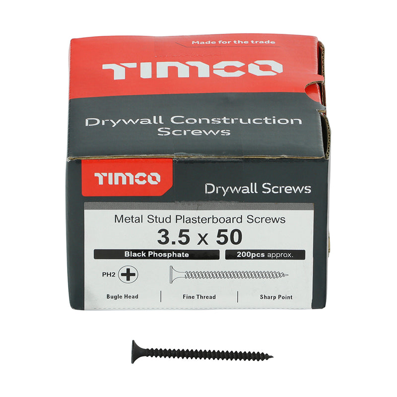 Timco | Drywall Screw PH2 Fine Grey 3.5 x 50