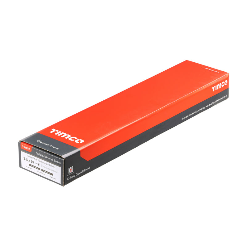 Timco | Drywall Screw PH2 Collated Black 3.5 x 55