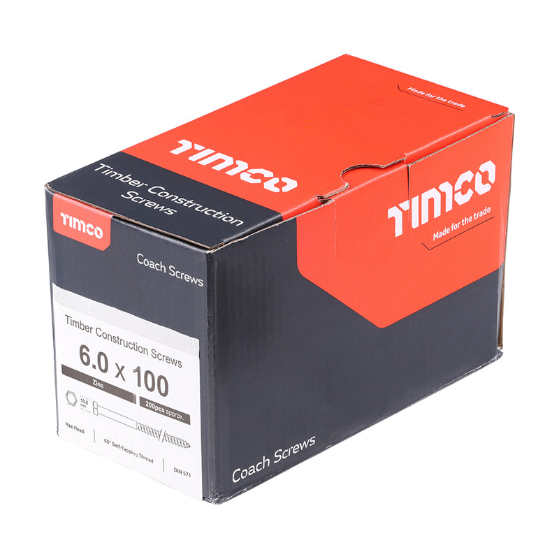Timco | 6.0 x 100 Coach Screw