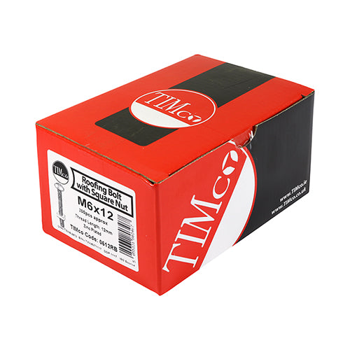 Timco | Roofing Bolts with Square Nuts M6 x 30 - Zinc