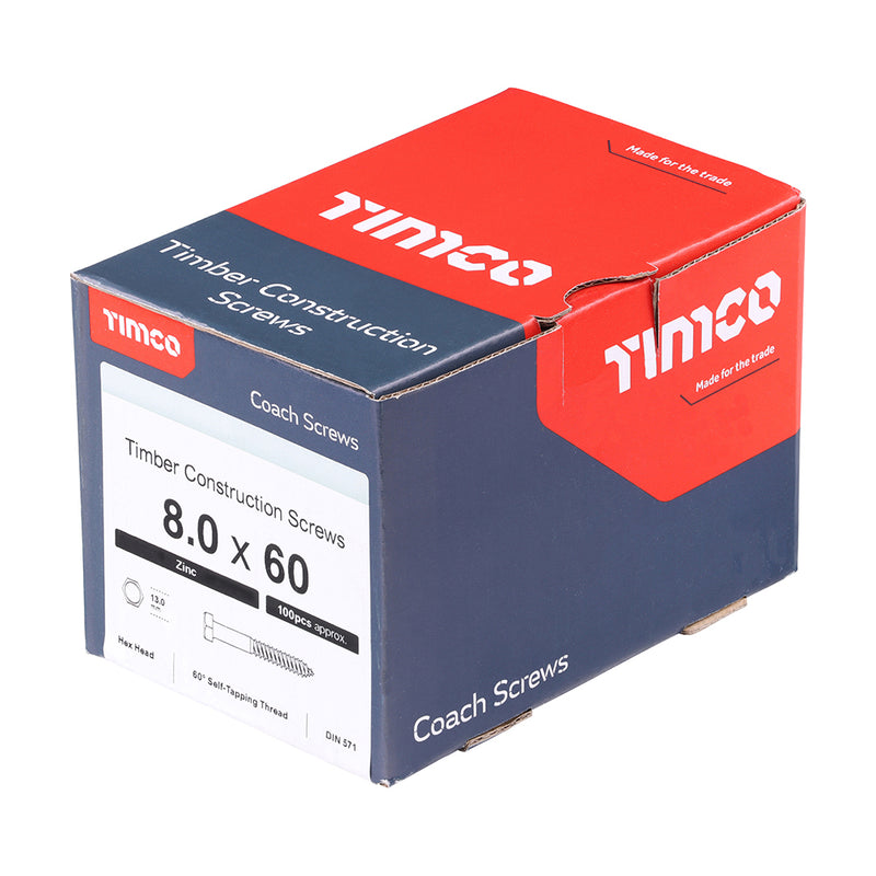 Timco | 8.0 x 60 Coach Screw