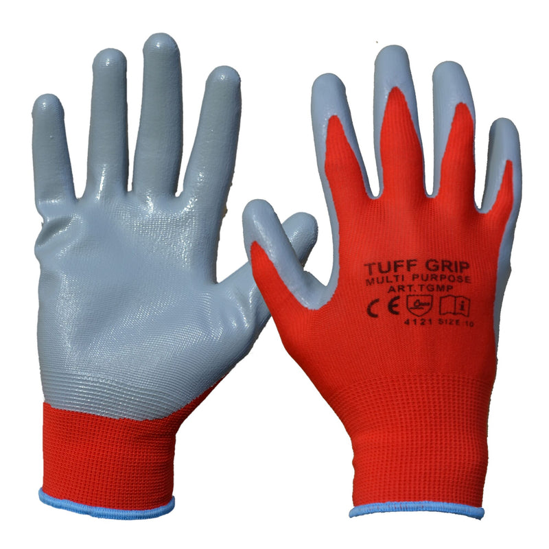 TufGrip Multi Purpose Glove Red/Grey