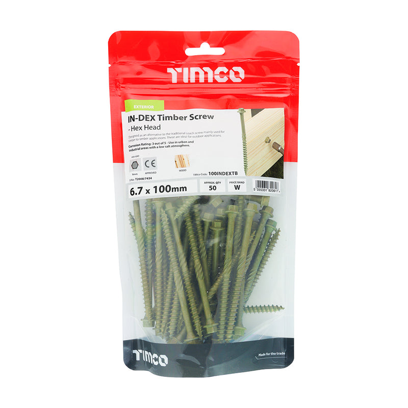 Timco | Hex Head Timber Screw 6.7 x 100