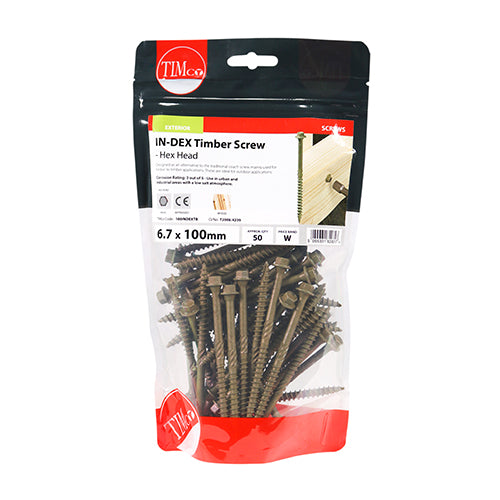 Timco | Hex Head Timber Screw 6.7 x 100