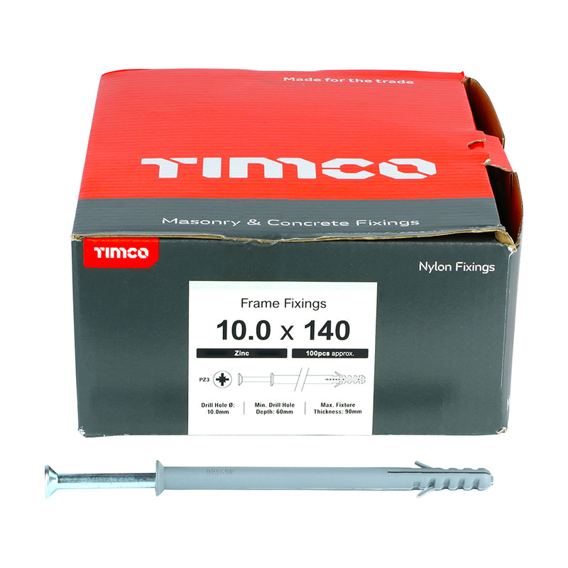 Timco | Nylon Frame Fixing - PZ - Zinc 10.0 x 140