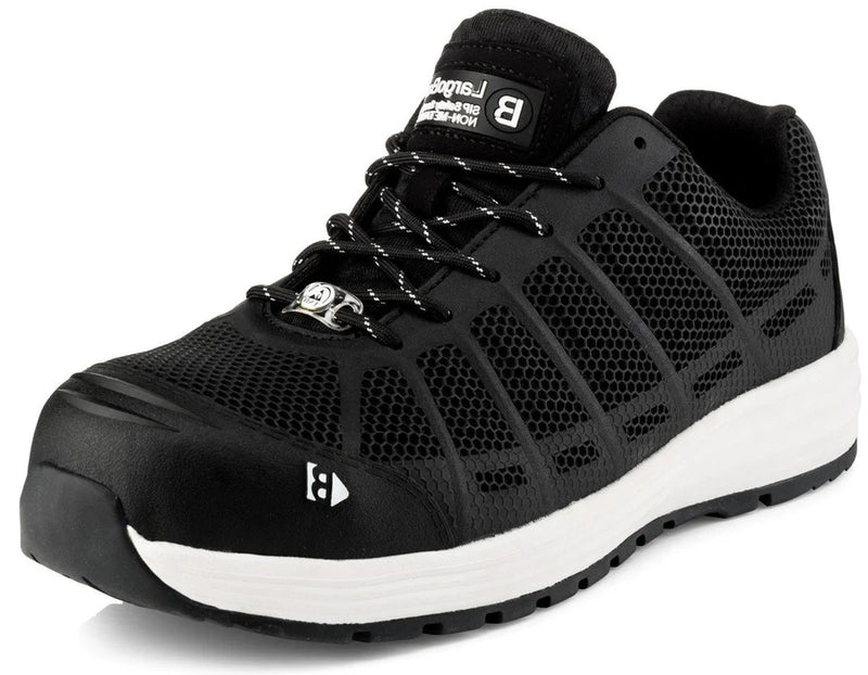 Buckbootz KEZ  Black Safety Lace Trainer