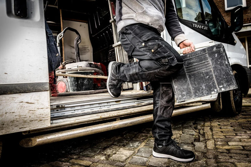 Buckbootz KEZ  Black Safety Lace Trainer