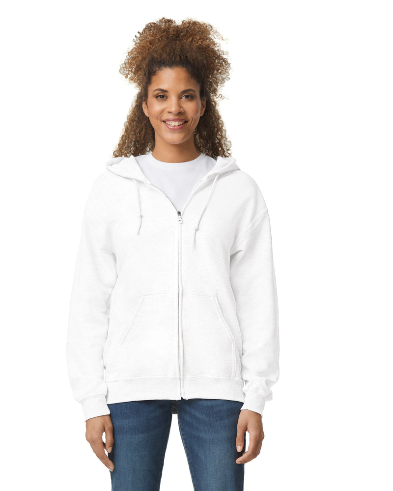 18600 Gildan Heavy Blend Adult Zip Hood Sweat - White