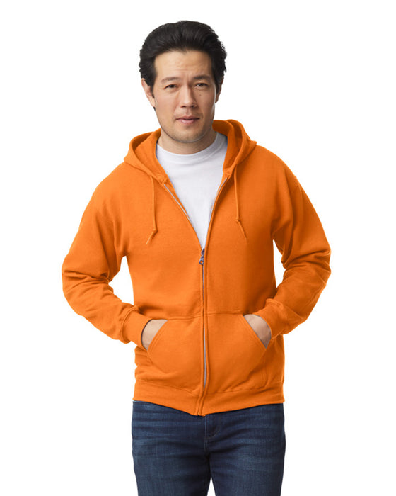 18600 Gildan Heavy Blend Adult Zip Hood Sweat - Safety Orange