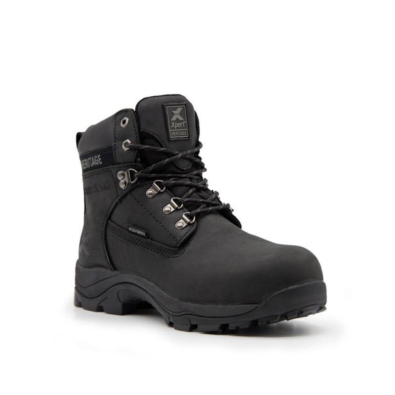 Xpert Heritage Legend Black Waterproof S3 Laced Safety Boot