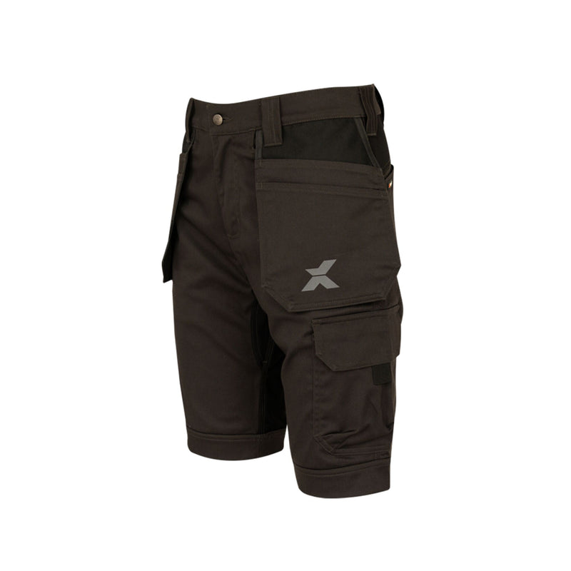 Xpert Pro Stretch+ Holster Pocket Work Shorts Grey/Black