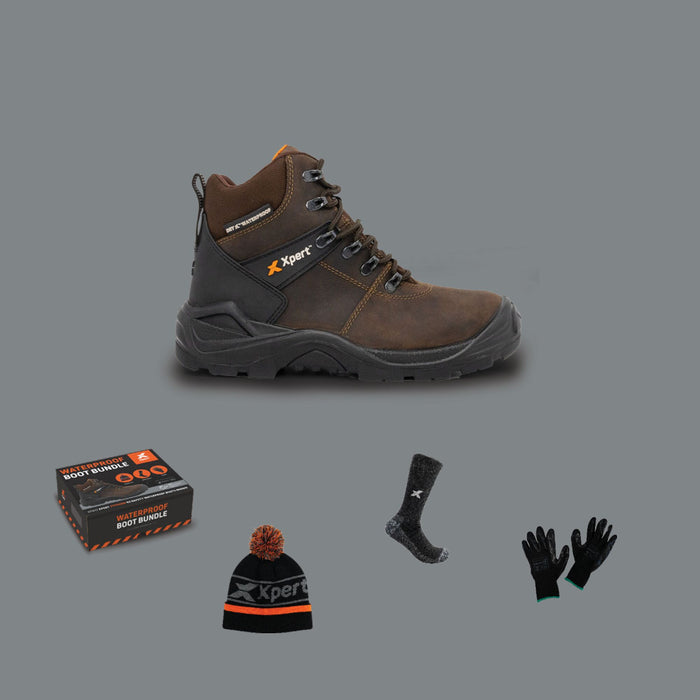 Xpert Typhoon S3 Safety Boot Bundle GGX 2024 Brown