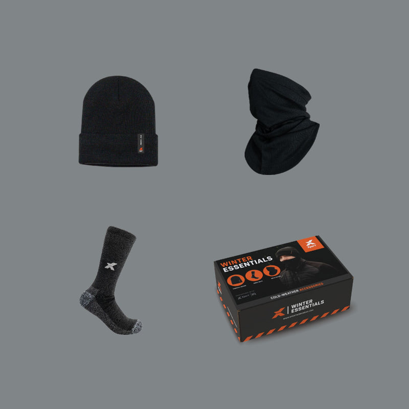 Xpert Winter Essentials Set Socks, Hat & Snood Black