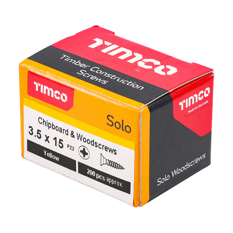 Timco | Solo Woodscrew PZ2 3.5 x 15