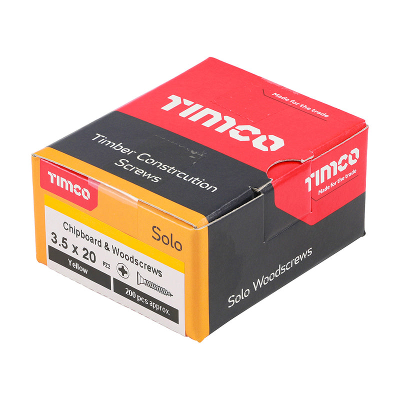 Timco | Solo Woodscrew PZ2 3.5 x 20