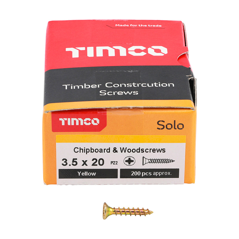 Timco | Solo Woodscrew PZ2 3.5 x 20