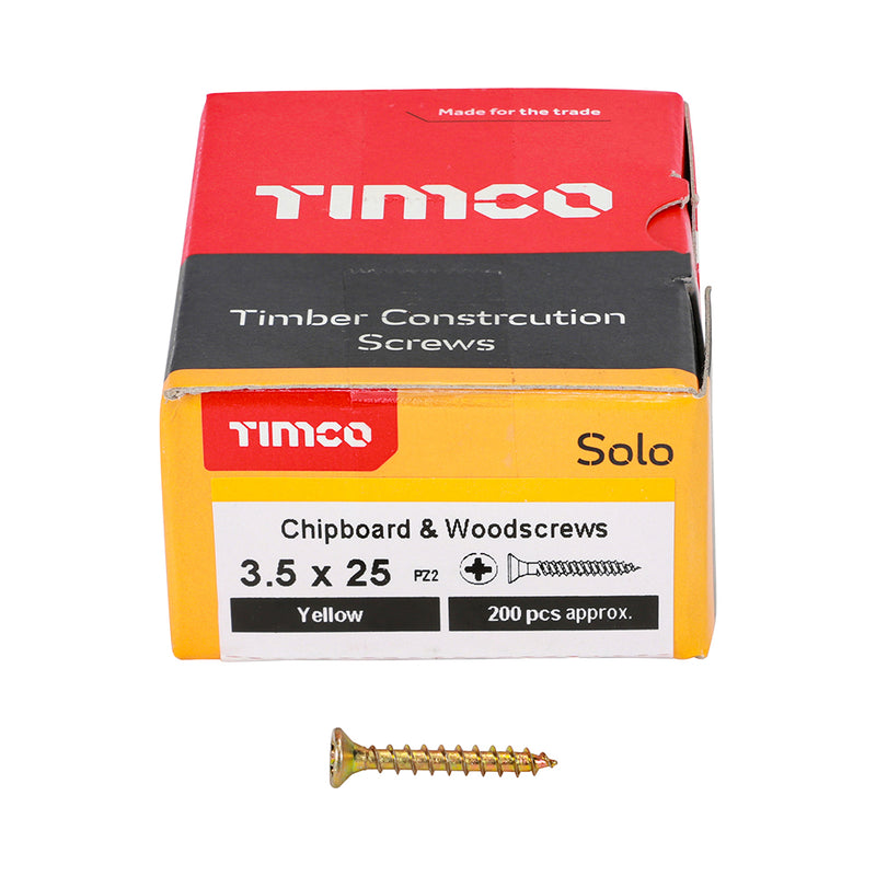 Timco | Solo Woodscrew PZ2 3.5 x 25