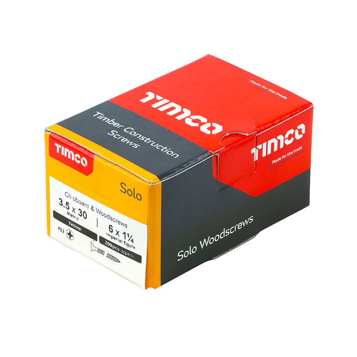 Timco | Solo Woodscrew PZ2 3.5 x 30