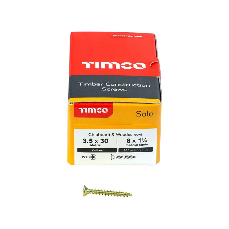Timco | Solo Woodscrew PZ2 3.5 x 30