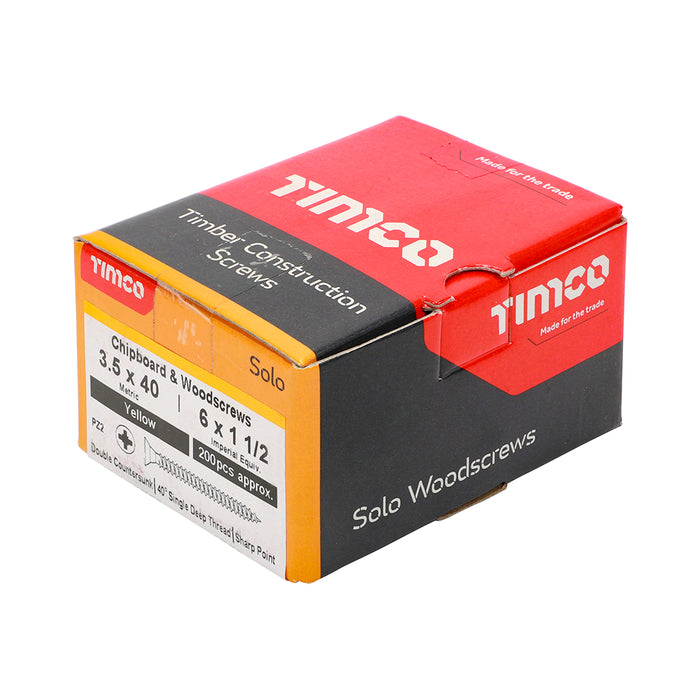 Timco | Solo Woodscrew PZ2 3.5 x 40