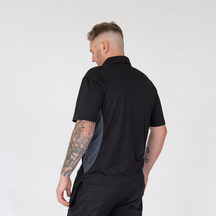 Xpert Pro Stretch Polo Shirt Black/Grey