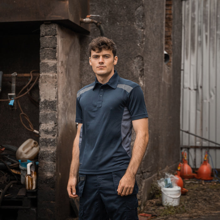 Xpert Pro Stretch Polo Shirt Navy/Grey