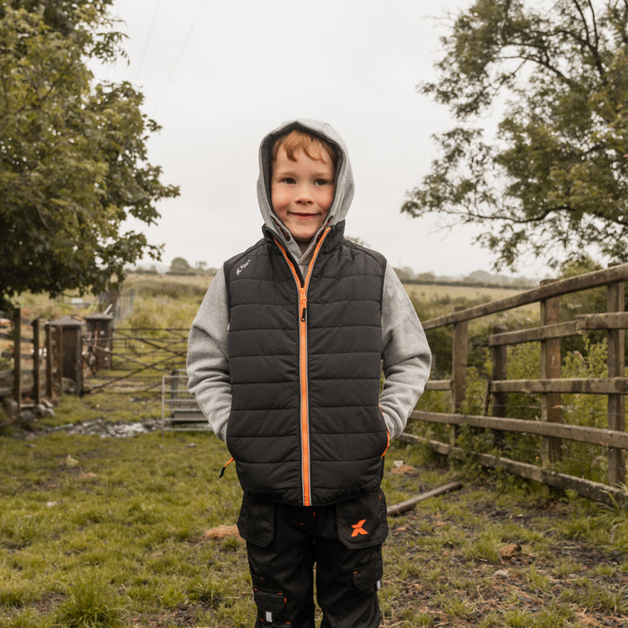 Xpert Pro Junior Rip-Stop Panelled Bodywarmer Black