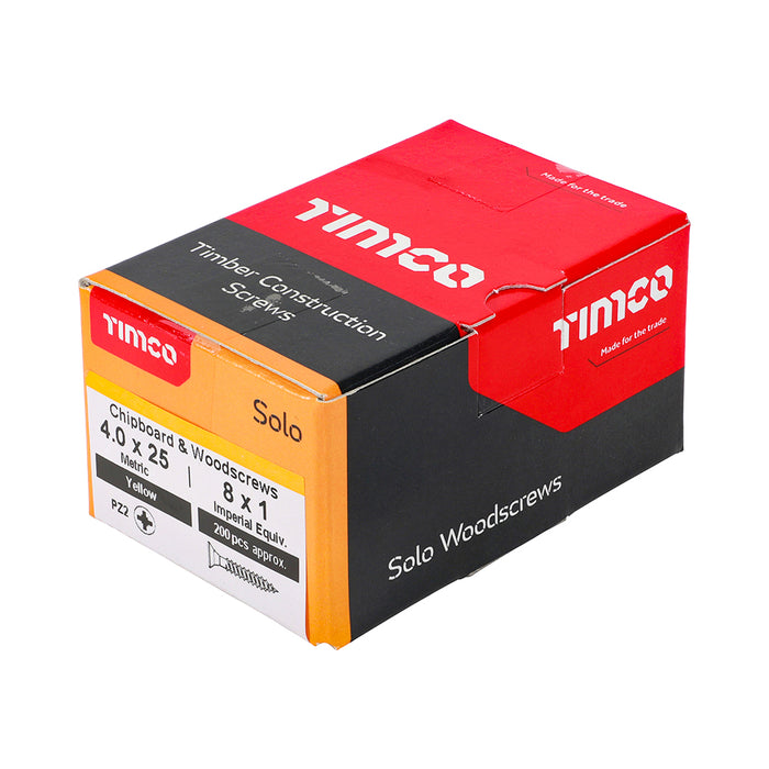 Timco | Solo Woodscrew PZ2 4.0 x 25