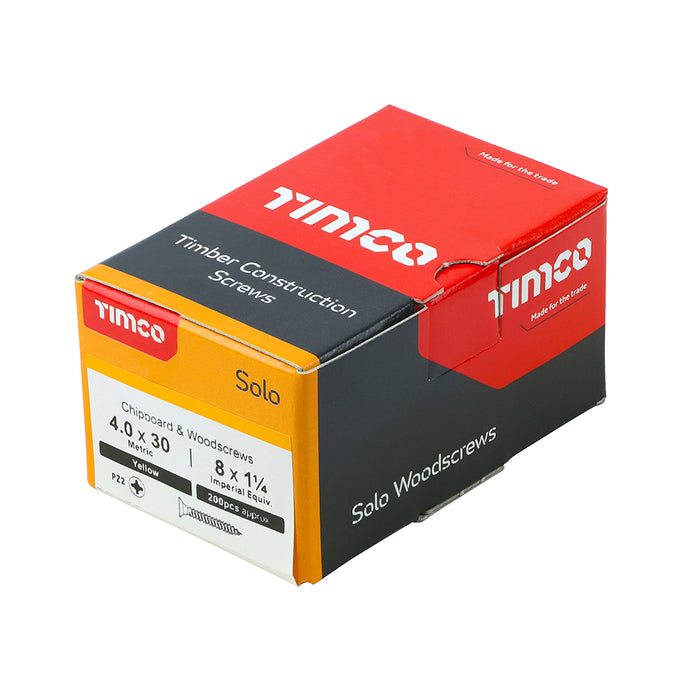 Timco | Solo Woodscrew PZ2 4.0 x 30