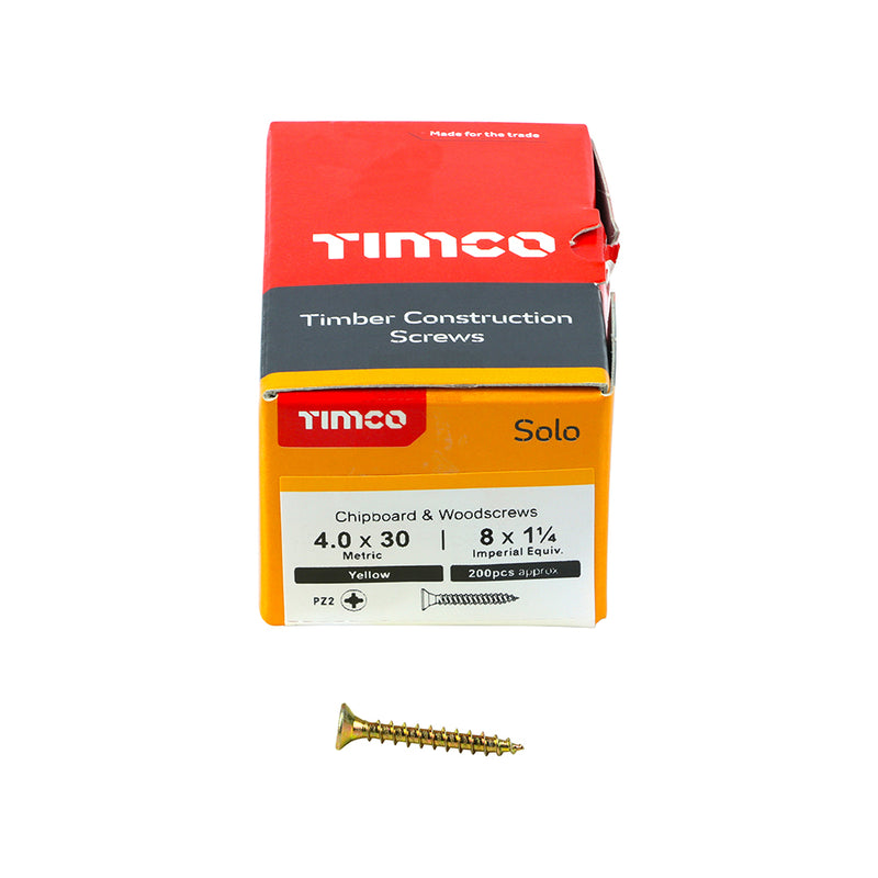 Timco | Solo Woodscrew PZ2 4.0 x 30