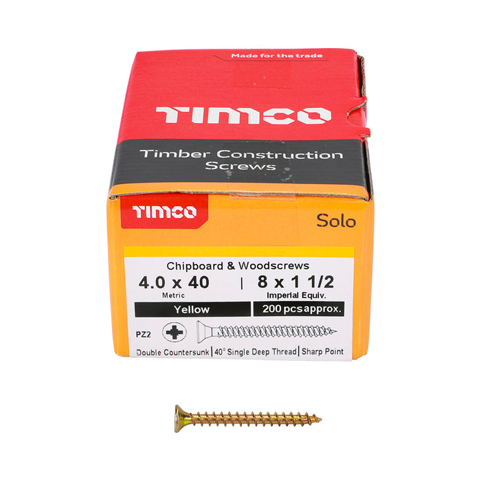 Timco | Solo Woodscrew PZ2 4.0 x 40