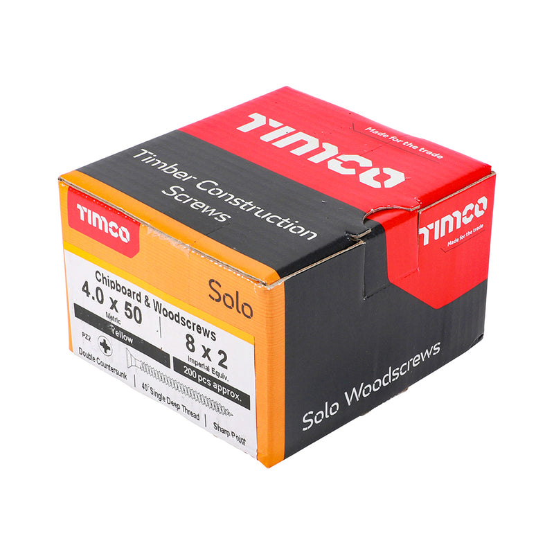 Timco | Solo Woodscrew PZ2 4.0 x 50