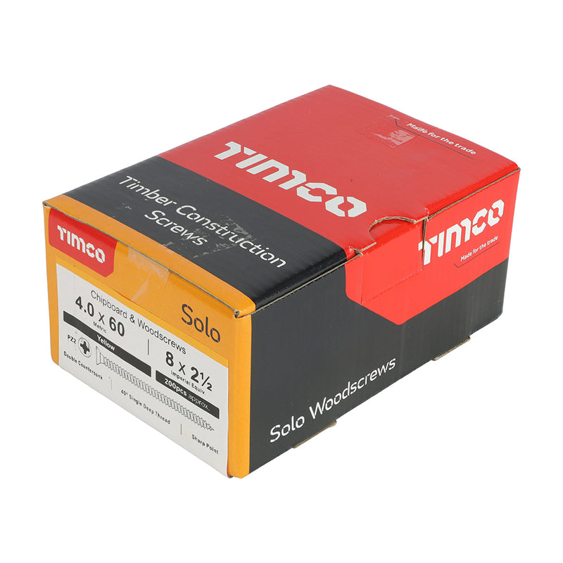 Timco | Solo Woodscrew PZ2 4.0 x 60