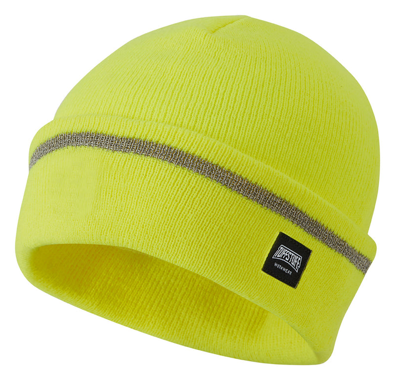 TUFFSTUFF REFLECTIVE THINSULATE BEANIE YELLOW