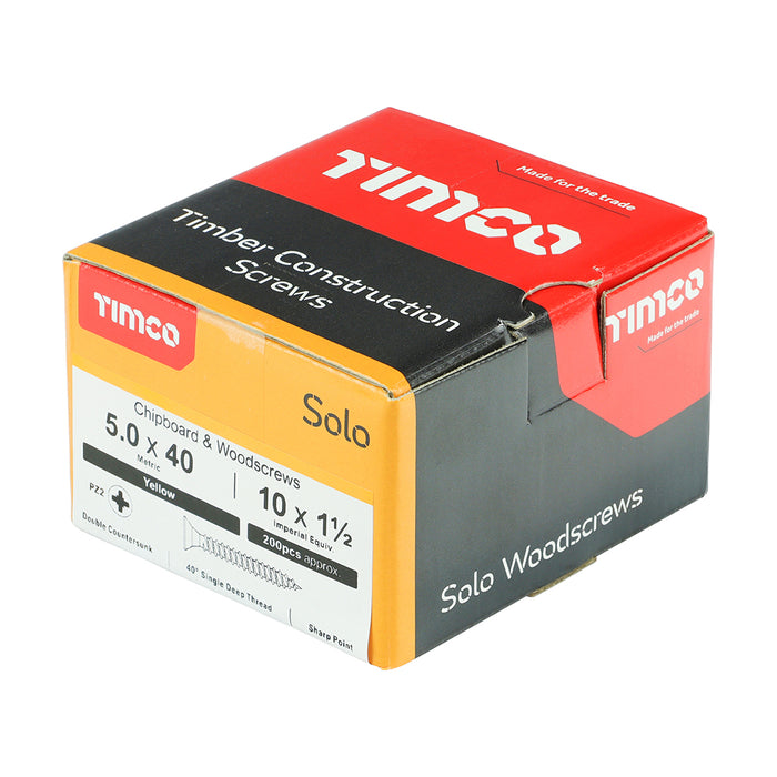 Timco | Solo Woodscrew PZ2 5.0 x 40