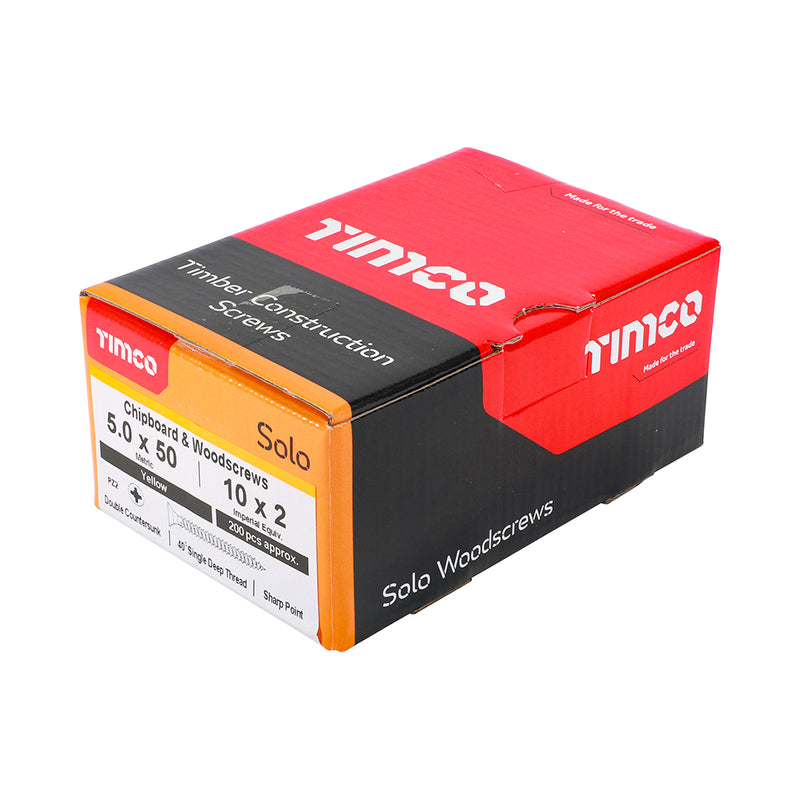Timco | Solo Woodscrew PZ2 5.0 x 50