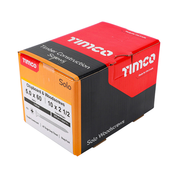 Timco | Solo Woodscrew PZ2 5.0 x 60