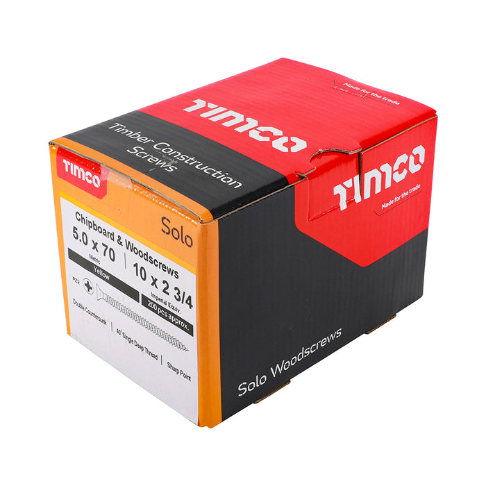 Timco | Solo Woodscrew PZ2 5.0 x 70