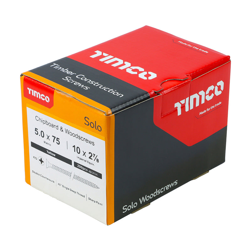 Timco | Solo Woodscrew PZ2 5.0 x 75