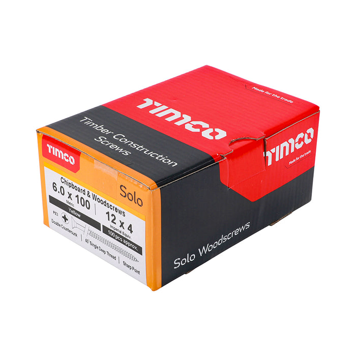Timco | Solo Woodscrew PZ2 6.0 x 100
