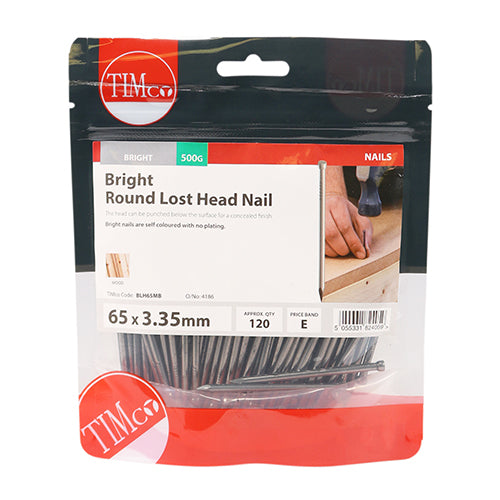 Timco | Round Lost Head Bright 65 x 3.35