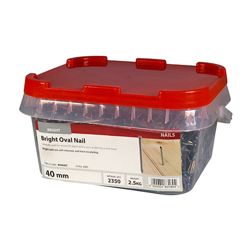 Timco | Oval Nails - Bright 40mm