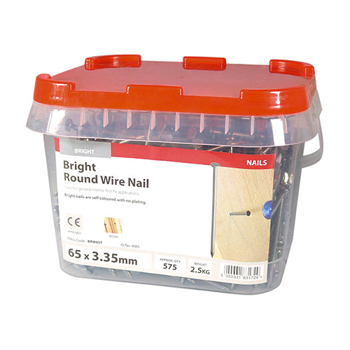 Timco | Round Wire Nails - Bright 65 x 3.35