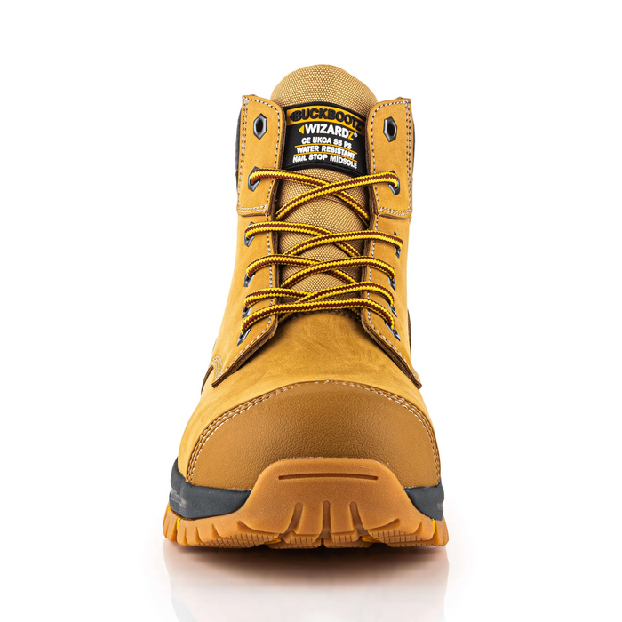 BUCKBOOTZ Wizardz® Leather Safety Lace Boot Honey