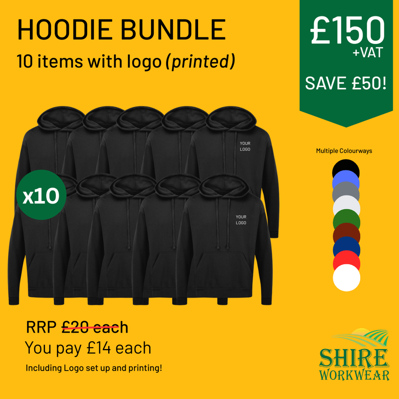 Hoodie Bundle  (Printed – Front Left Chest)
