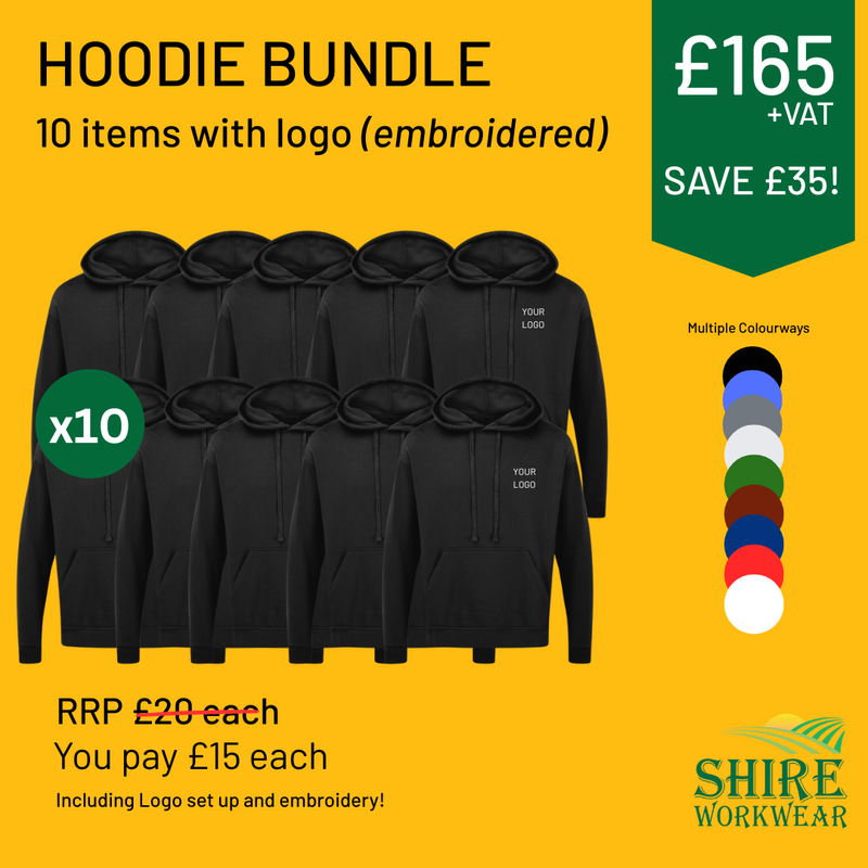 Hoodie Bundle  (Embroidered – Front Left Chest)