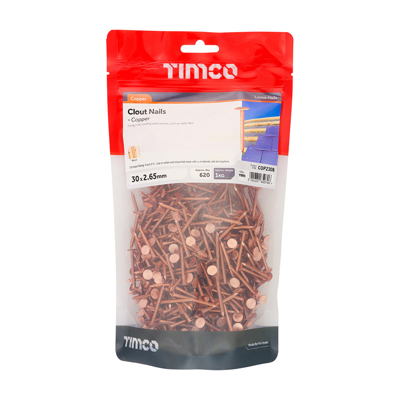Timco | Copper Clout Nail 30 x 2.65
