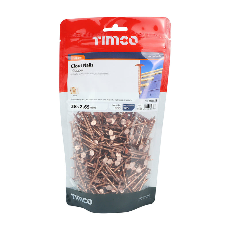 Timco | Copper Clout Nail 38 x 2.65