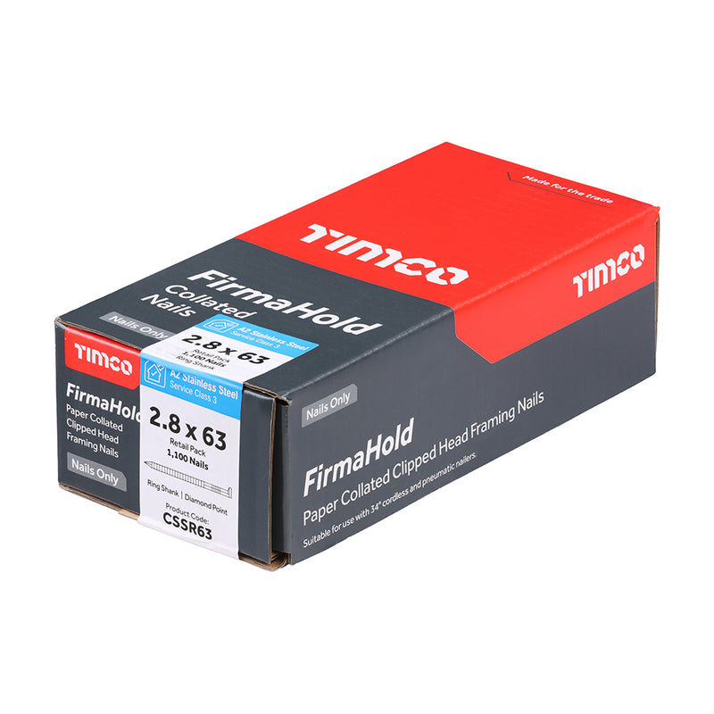 Timco | FirmaHold Collated Clipped Head Nails 2.8 x 63mm
