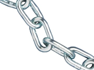 Faithfull | Zinc Plated Chain 3mm x 30m Reel - Max. Load 80kg